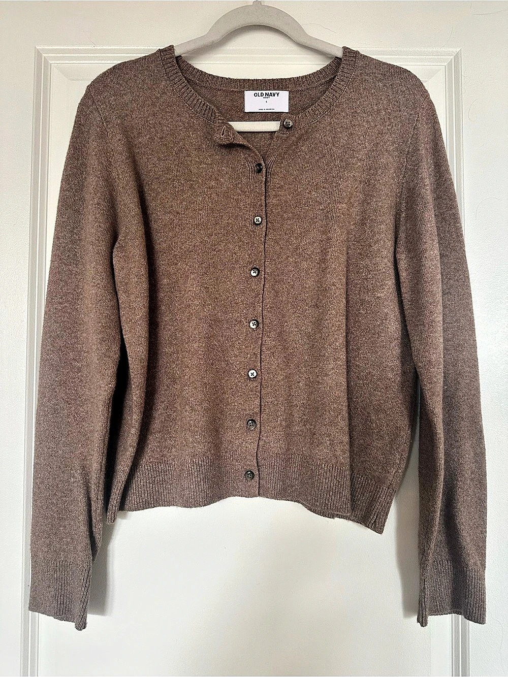 Old Navy Crew-Neck Brown Cardigan